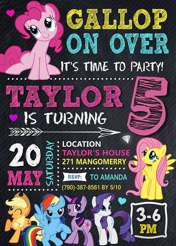 My Little Pony Party Invitation | My Little Pony Party Ideas