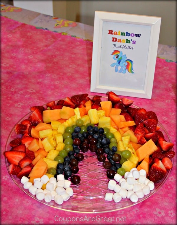 Rainbow Dash Fruit Platter | My Little Pony Party Ideas