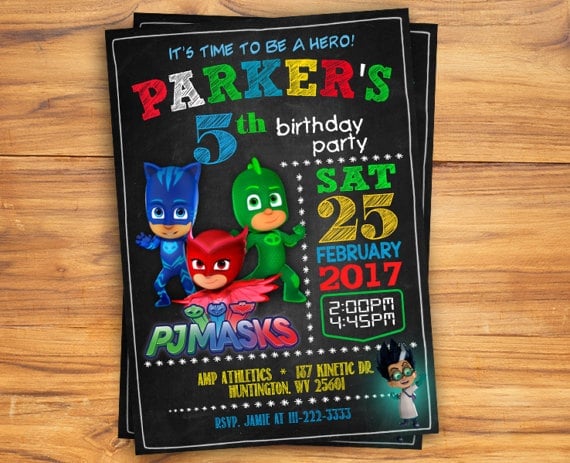 PJ Masks Invitation | PJ Masks Party Ideas