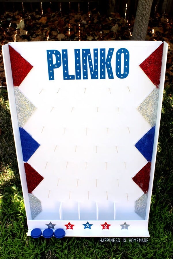 DIY Backyard Plinko Game | Labor Day Party Ideas