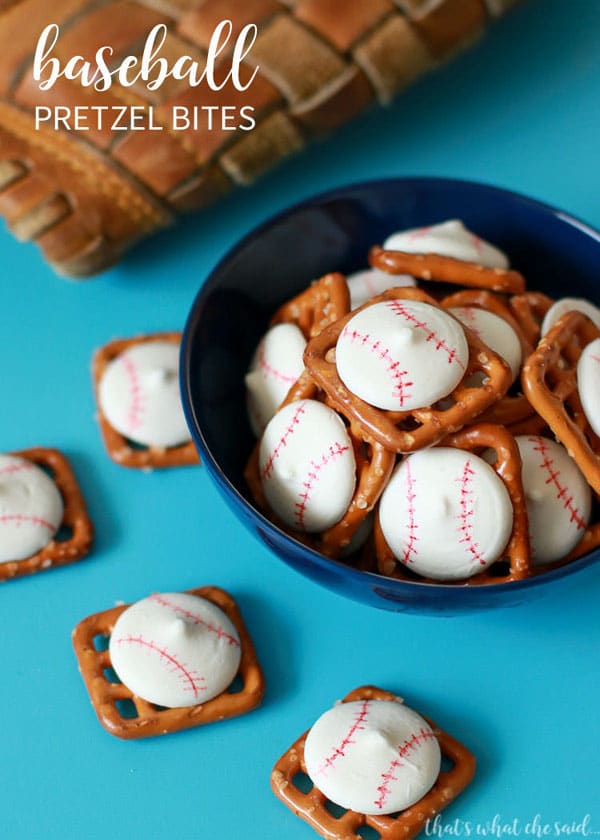 Baseball Pretzel Bites | Baseball Party Ideas