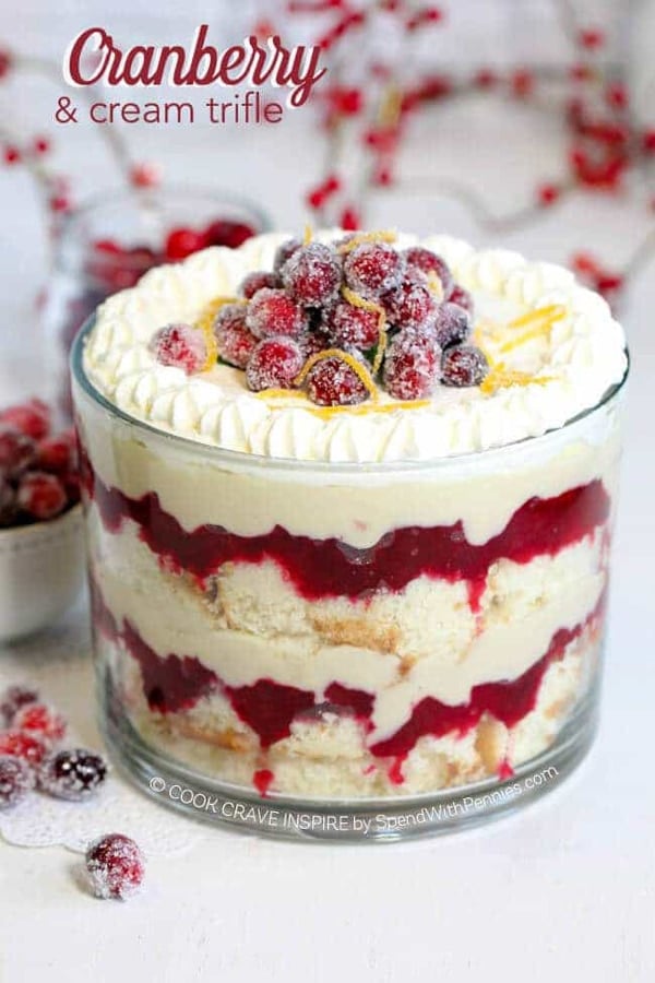 Cranberry and Creme Trifle Recipe | Holiday Trifle Recipes