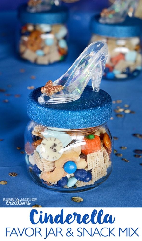Cinderella Jar Snack Mix Idea | Cinderella Party Ideas