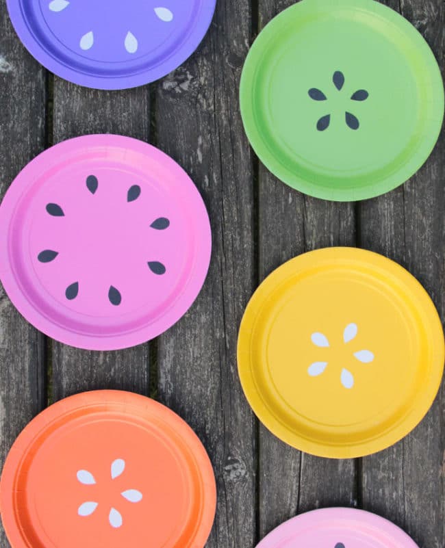DIY Fruit Inspired Plates | Tutti Frutti Party Ideas