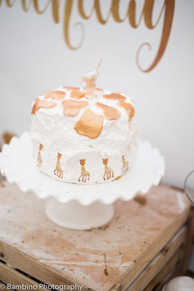 Sophie the Giraffe Inspired First Birthday Party featured on Pretty My Party