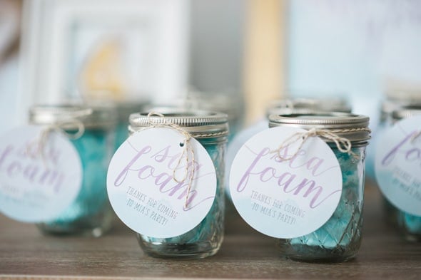 Mermaid Birthday "Sea Foam" Cotton Candy Party Favors