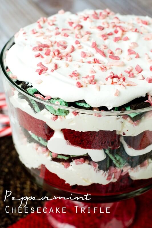 Peppermint Cheesecake Trifle | Holiday Trifle Recipes