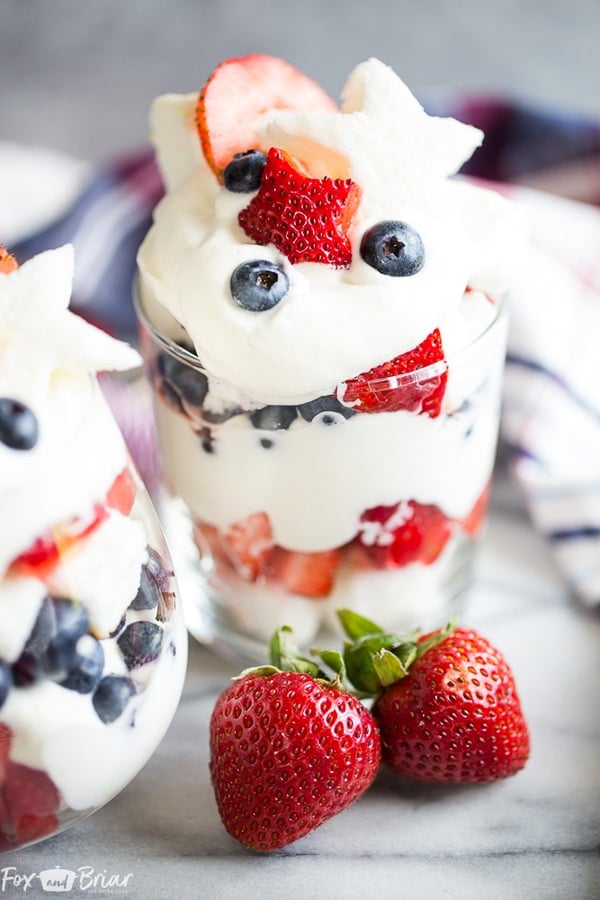Easy Red White and Blue Trifles | Labor Day Party Ideas