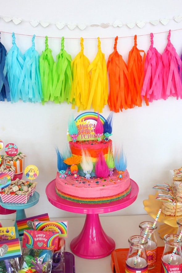 Magical Trolls Party Cake