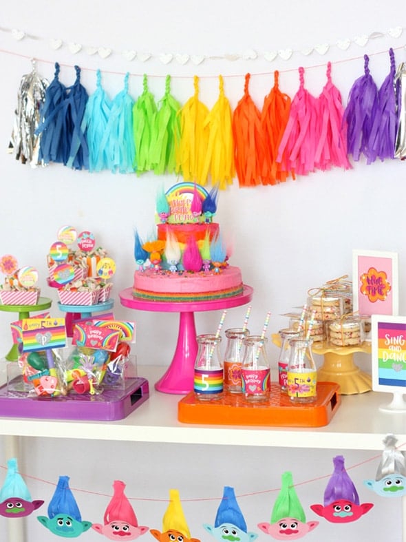 Magical Trolls Birthday Party featured on Pretty My Party