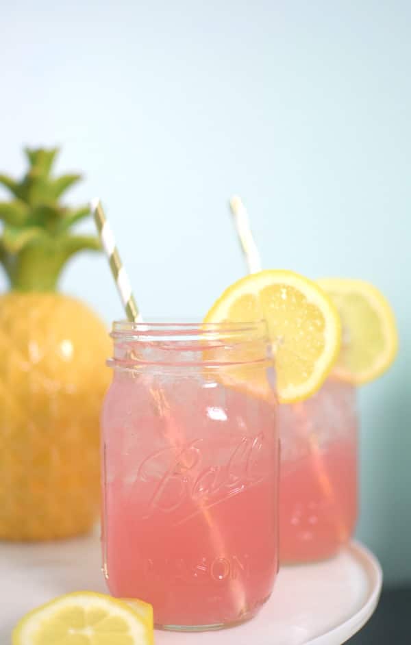 Easy Boozy Pink Lemonade | Labor Day Party Ideas