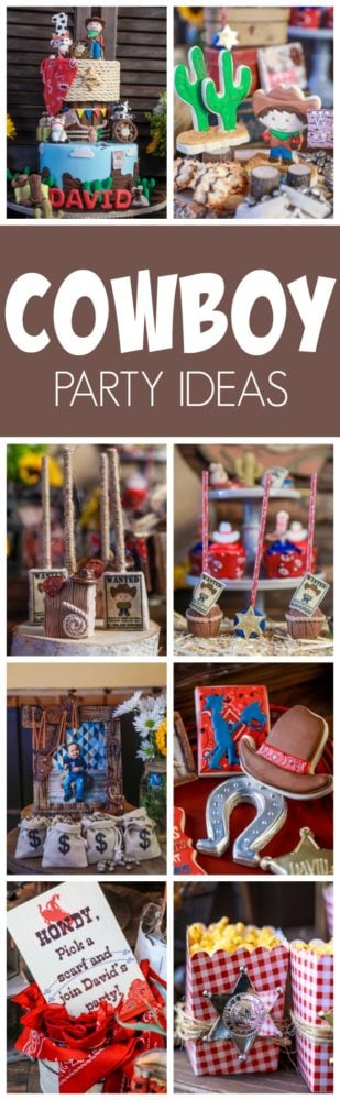 Amazing Cowboy First Birthday Party featured on Pretty My Party