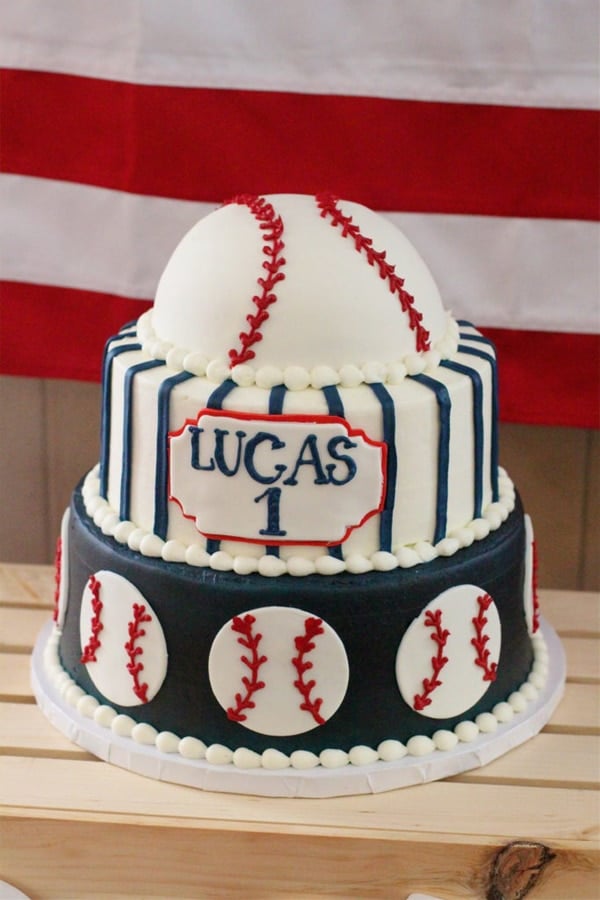 Baseball First Birthday Cake | Baseball Party Ideas