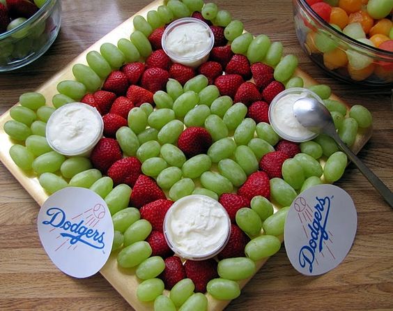 Baseball Diamond Fruit Platter | Baseball Party Ideas