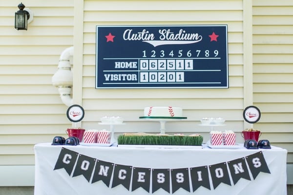 Baseball Party Scoreboard | Baseball Party Ideas
