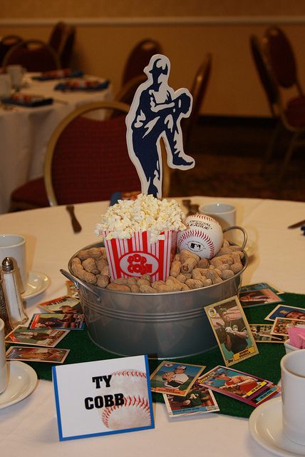 Baseball Party Table Centerpiece | Baseball Party Ideas
