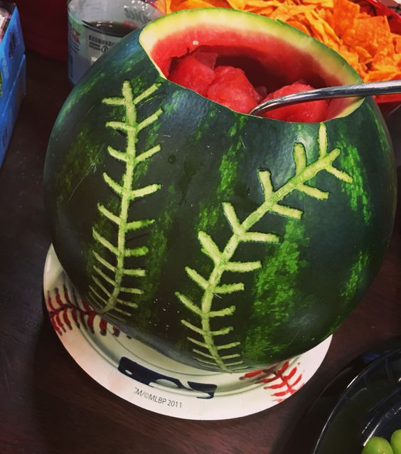 Baseball Watermelon | Baseball Party Ideas