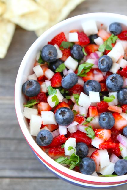 Blueberry Strawberry Jicama Salsa | Labor Day Party Ideas