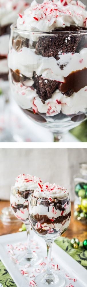 Candy Cane Brownie Trifle | Holiday Trifle Recipes