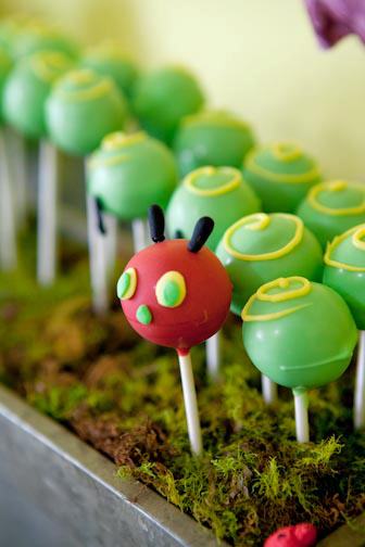 Very Hungry Caterpillar Cake Pops | Very Hungry Caterpillar Party Ideas