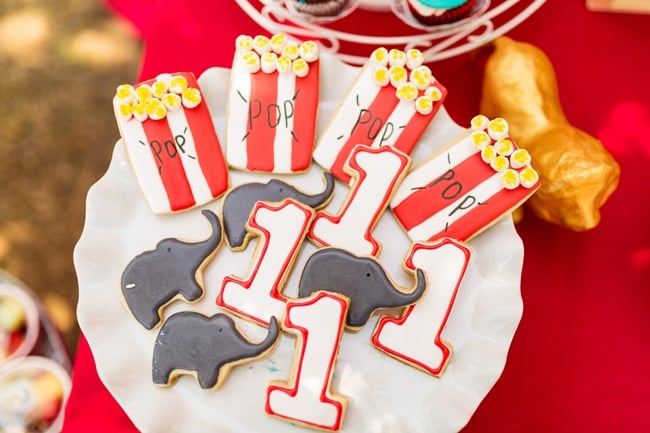 Whimsical Circus First Birthday Party Cookies