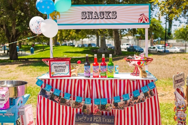 Whimsical Circus First Birthday Party Snacks