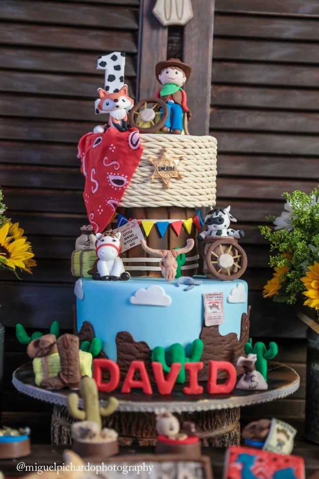 Amazing Cowboy First Birthday Party Cake