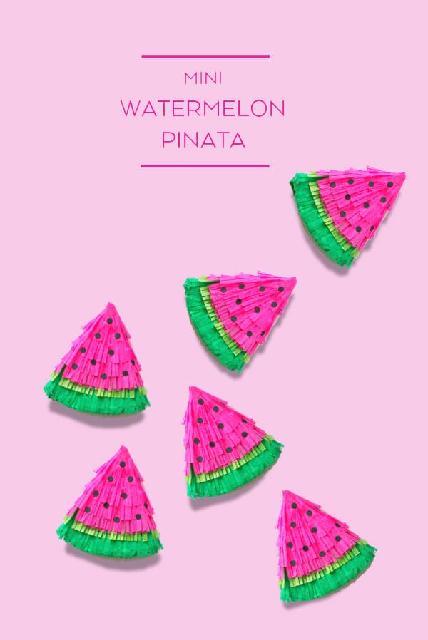 DIY Watermelon Mini PInatas | Tutti Frutti Party Ideas 