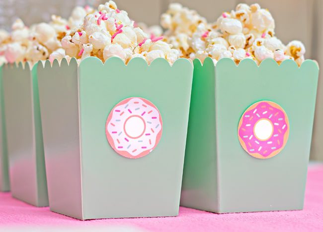 Mint and Coral Donut Party featured on Pretty My Party