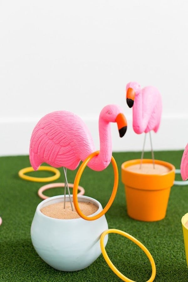 DIY Flamingo Ring Toss | Labor Day Party Ideas