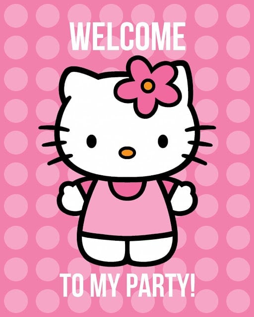 Free Hello Kitty Printable Party Sign | Hello Kitty Party Ideas