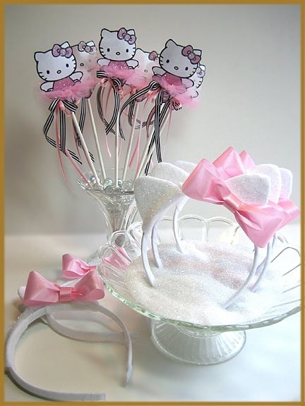 Hello Kitty Headband Favors | Hello Kitty Party Ideas