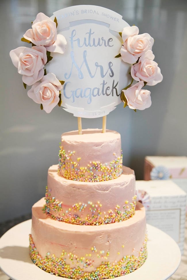 Floral High Tea Bridal Shower Cake