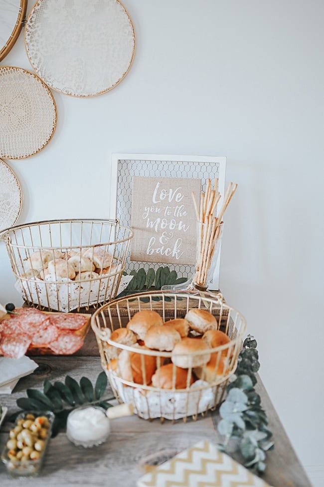 Love You To The Moon and Back Baby Shower featured on Pretty My Party