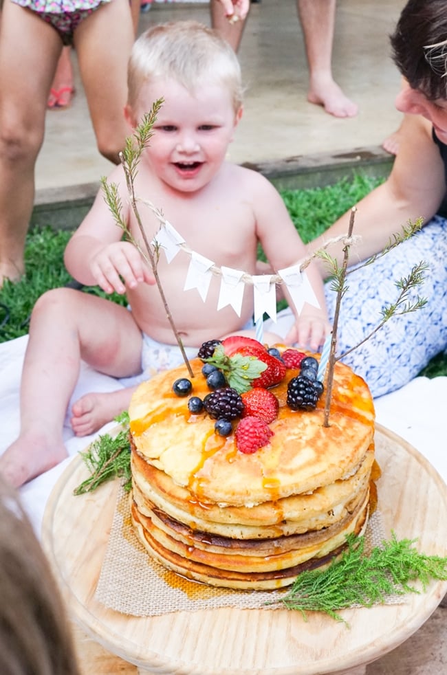 Lumberjack Party Pancake Cake