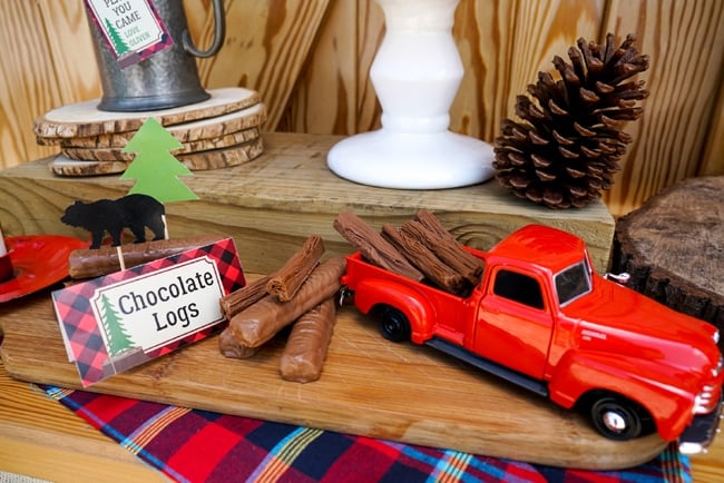 Lumberjack Party Chocolate Logs