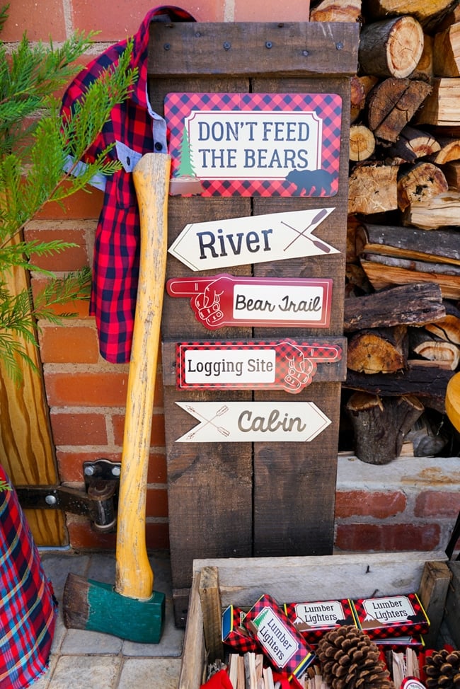 Lumberjack Party Signs