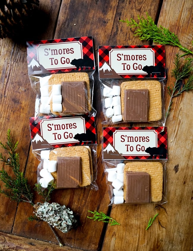 Lumberjack S'mores Party Favors