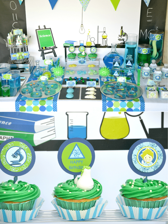 Mad Scientist Party Dessert Table | Mad Scientist Party Ideas