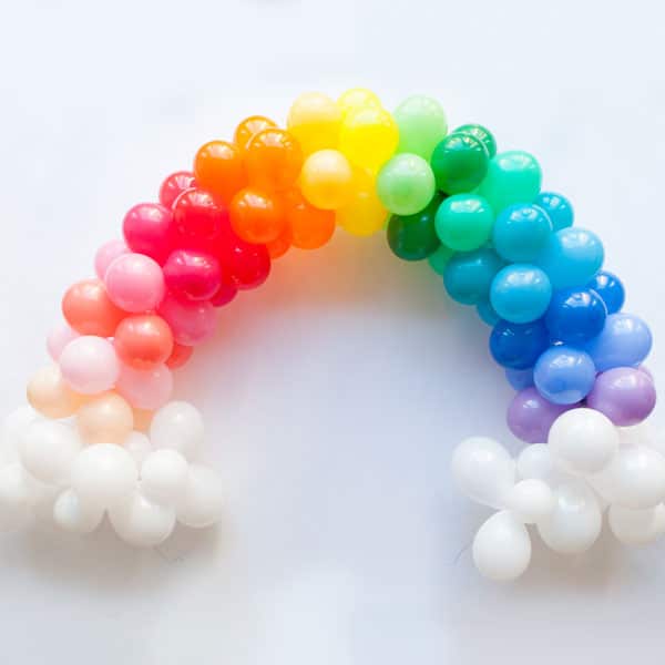 Mini Rainbow Balloon Arch | Rainbow Party Ideas