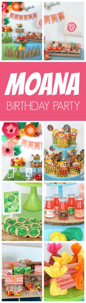 Fabulous Moana Themed Birthday Party featured on Pretty My Party