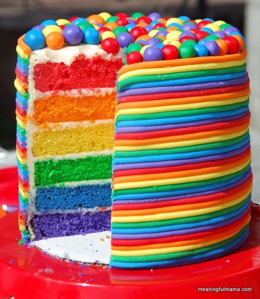 Rainbow Birthday Cake | Rainbow Party Ideas