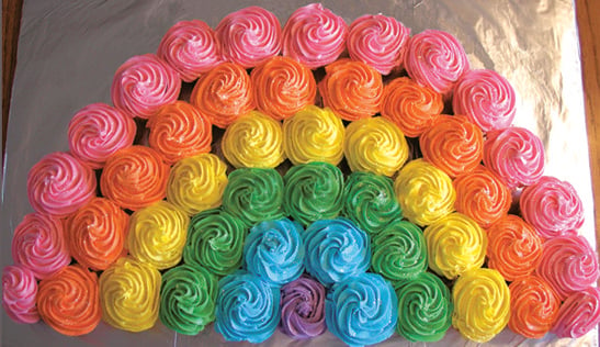 Rainbow Cupcake Cake | Rainbow Party Ideas