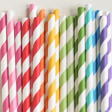 Rainbow Straws | Rainbow Party Ideas