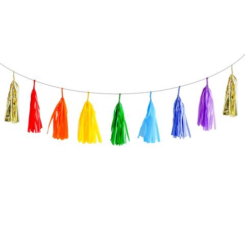 Rainbow Tassel Garland | Rainbow Party Ideas