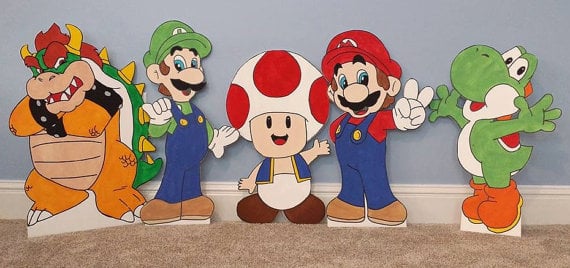 Super Mario Party Cutout Decorations | Super Mario Party Ideas