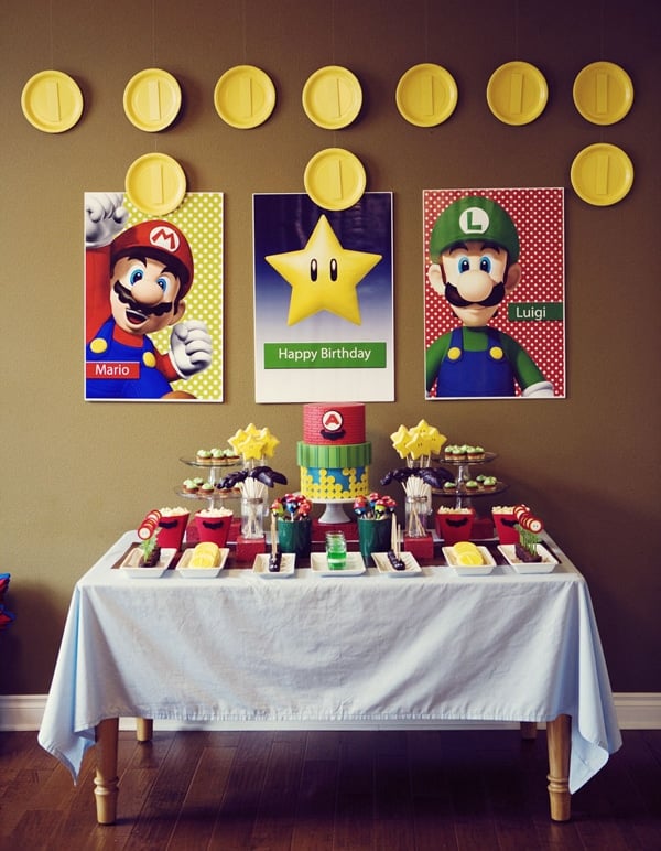 Super Mario Party Dessert Table | Super Mario Party Ideas