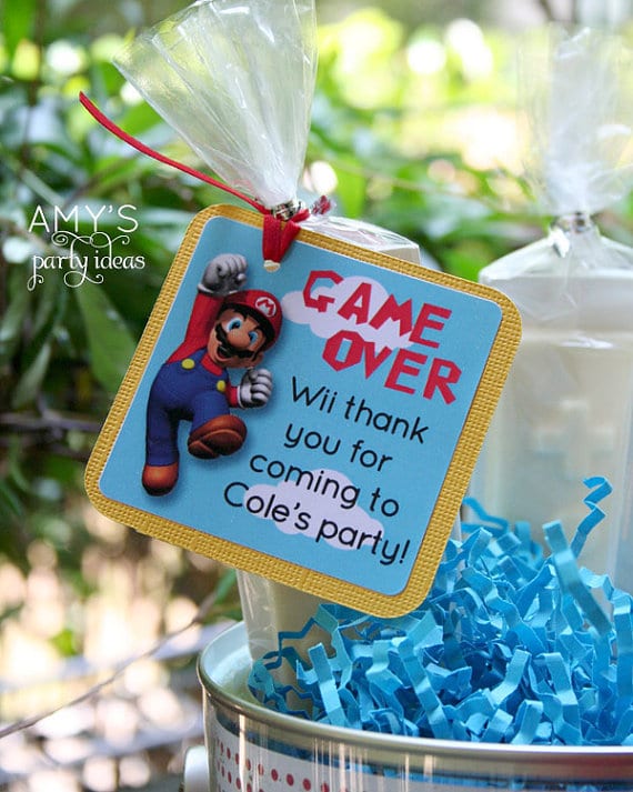 Super Mario Favor Tags | Super Mario Party Ideas