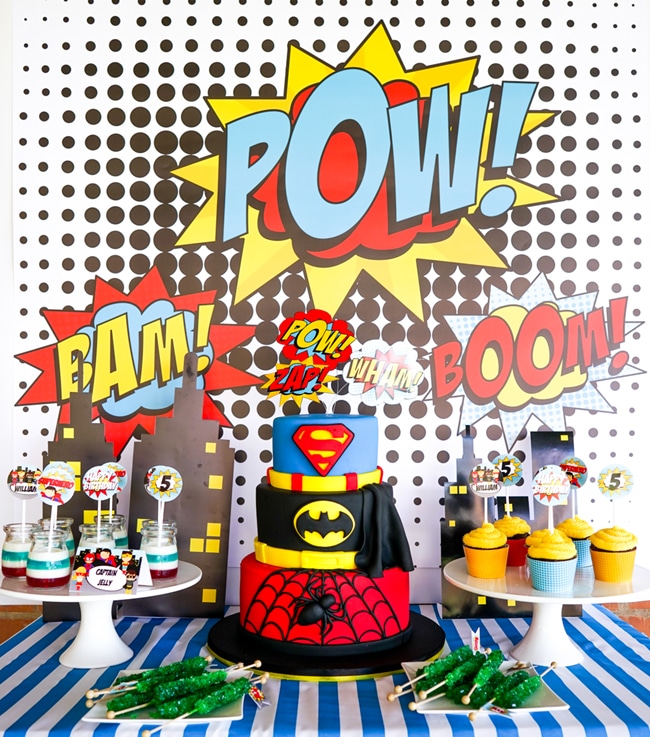 Most popular kids party themes: Boys Superhero Party
