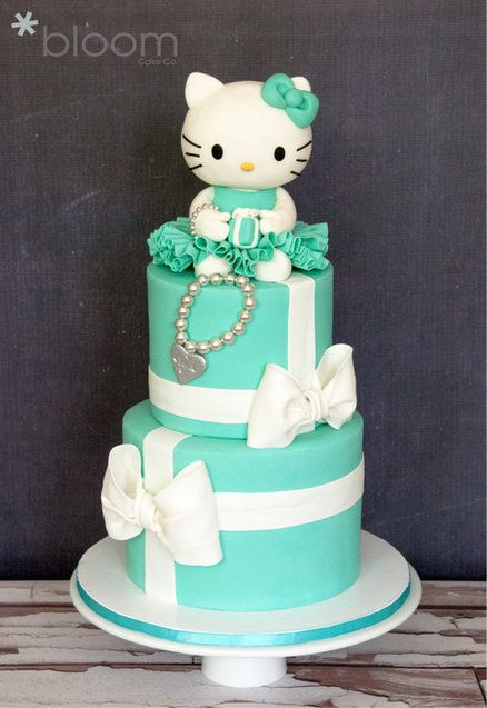 Tiffany-Inspired Hello Kitty Cake | Hello Kitty Party Ideas